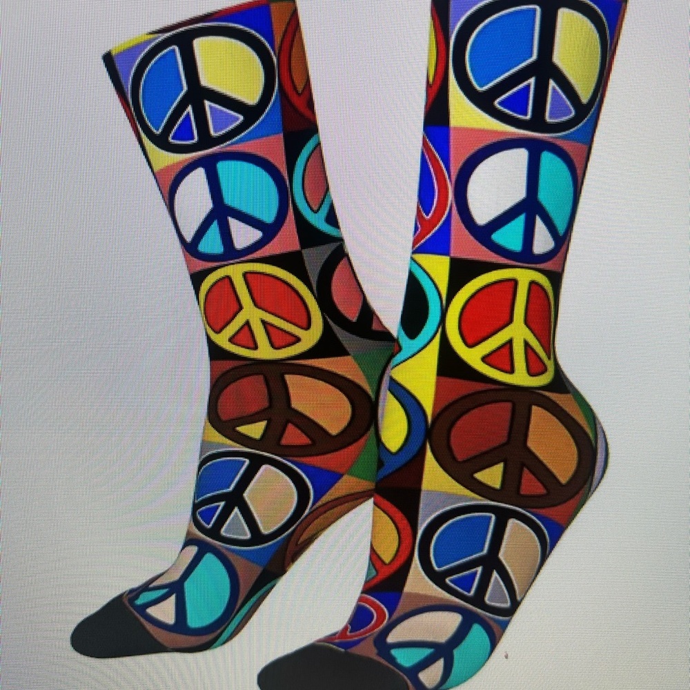 Colorful Peace Sign Women's Socks